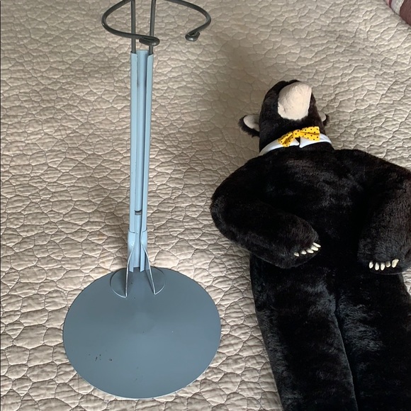 Hand crafted Stuffed Black Bear w/ pottery claws - Picture 8 of 8